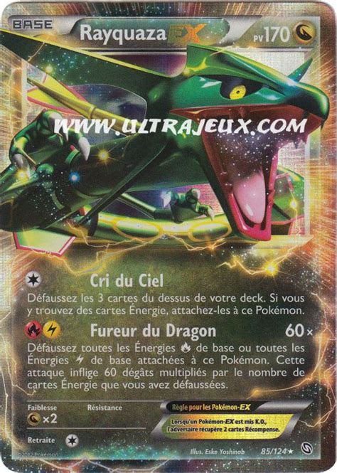 Rayquaza Ex 85 128 Carte Pokémon Cartes à l Unité Français UltraJeux