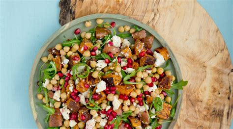 Roast Sweet Potato Chickpea And Feta Salad With Pomegranate Supervalu