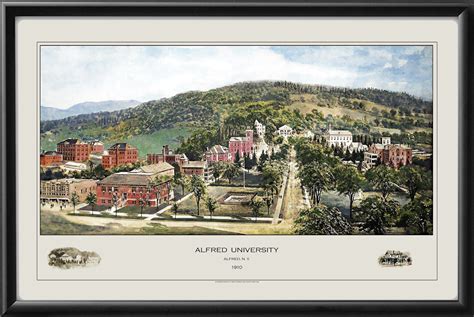 alfred university ny  restored map vintage city maps