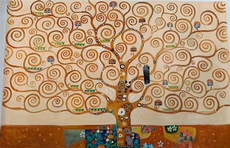 Quadro L Albero Della Vita Particolare Di Klimt Falso D Autore X Cm