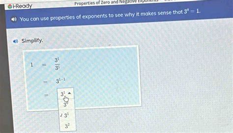 Solved I Ready Properties Of Zero And Negative Exponent You Can Use