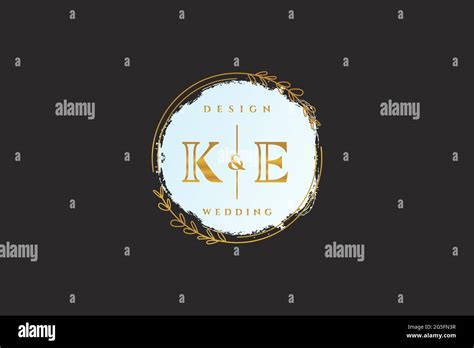 KE Beauty Monogram And Elegant Logo Design Handwriting Logo Of Initial