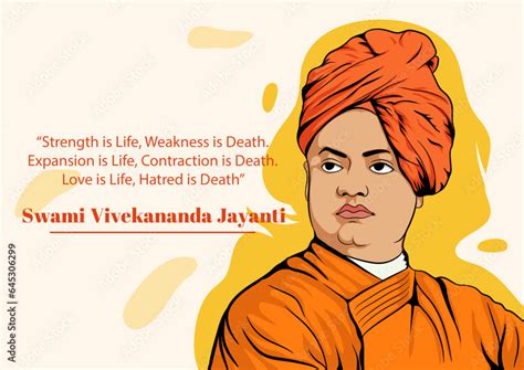 Vector Illustration Poster Of Swami Vivekananda Jayanti On Th January