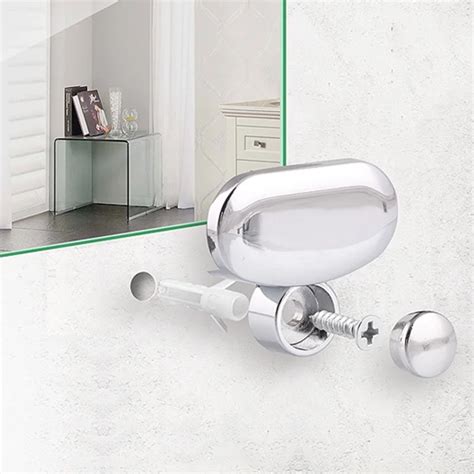 Pcs Glass Clamp Bathroom Mirror Clips Zinc Alloy Glass Clip Shelf