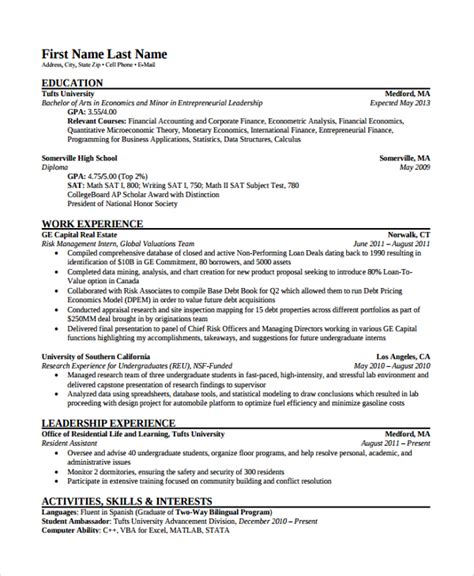 Sample Finance Resume Template - 7+ Free Documents Download in PDF, Word