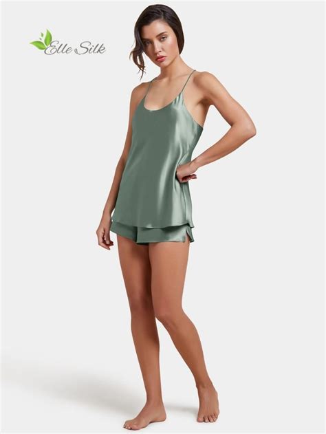 Silk Camisole Pajama Set Silk Pajamas Women Silk Camisole Dress