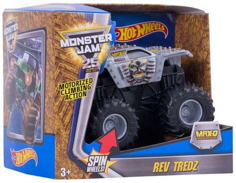 Позашляховик інерційний Hot Wheels Monster Jam Rev Tredz Max D Vehicle сріблястий ID