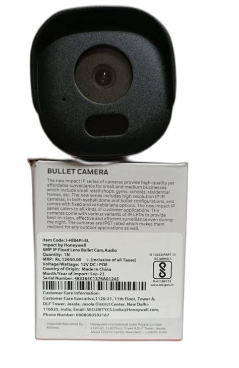 Honeywell I HIB4PI EL Bullet Camera 4 MP Camera Range 50 M At 2500