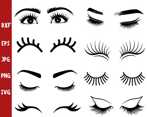 Eyelashes Svg Bundle Eyelashes Svg Eyebrows Svg Lashes Svg Lash