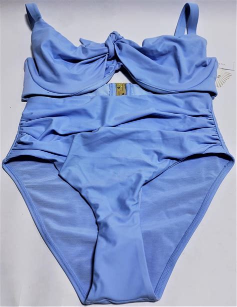 Lot A Bikini Marked Carvico Size 12 Small Stain On Back Strap