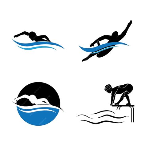 Premium Vector | Swimming logo designs vector creative swimmer logo vector