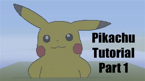 Minecraft Pixel Art Tutorial How To Make Pikachu Part 1 Pokemon