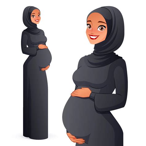 Download the Pregnant Muslim woman wearing hijab and abaya 3430774 ...