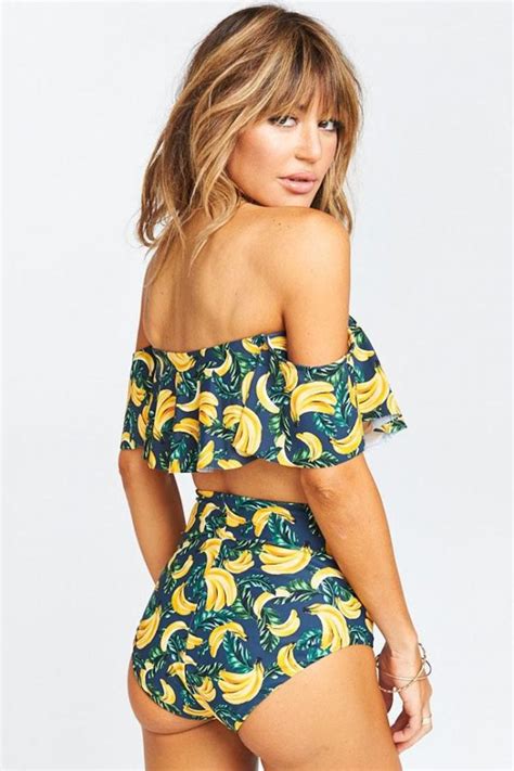 strój kąpielowy bikini banany falbanka hiszpanka superPaczka24 pl