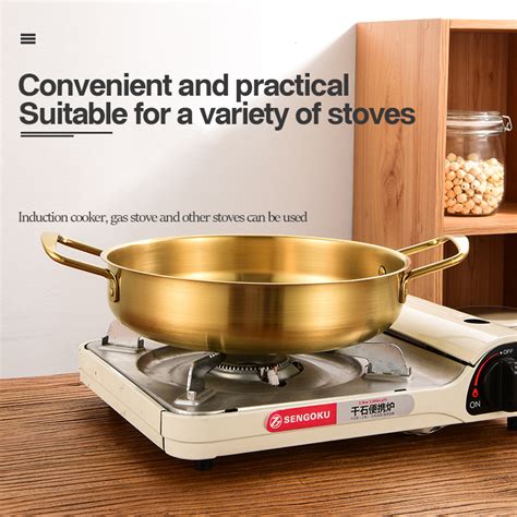 Nipiin Korean Stainless Steel Style Ramen Pot Small Hot Pot Noodles Kimchi Seafood 1 2 Pax