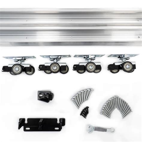 Villar Home Designs Heavy Duty Sliding Bypass Door Hardware KIT Set 72
