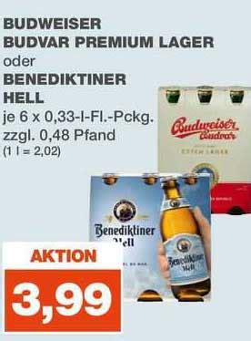 Budweiser Budvar Premium Lager Oder Benediktiner Hell Angebot Bei Real