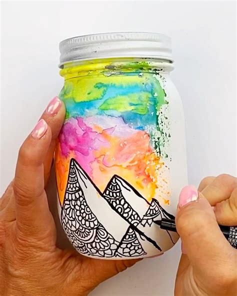 How To Paint Watercolors On Mason Jars Mason Jar Crafts Diy Mason