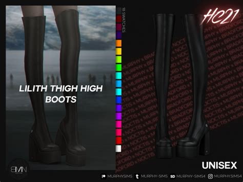 Lilith Thigh High Boots [hc21] The Sims 4 Download Simsdomination