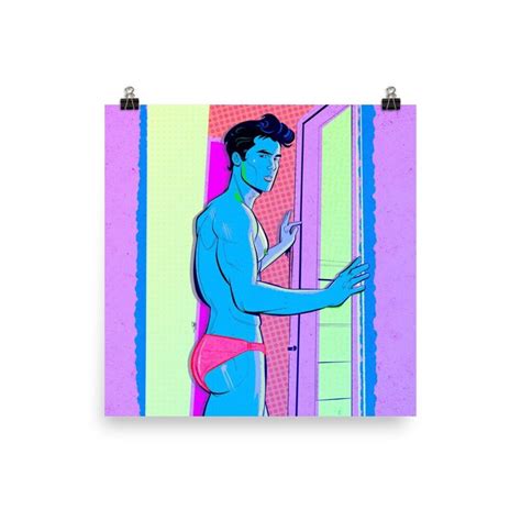 VIBRANT Gay Art Poster Print Hot Guys Briefs Underwear Homoerotic Etsy