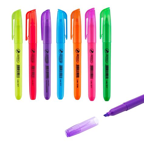 Caneta Marca Texto Neon Fluorescente Ponta Chanfrada Brw Grifa Texto