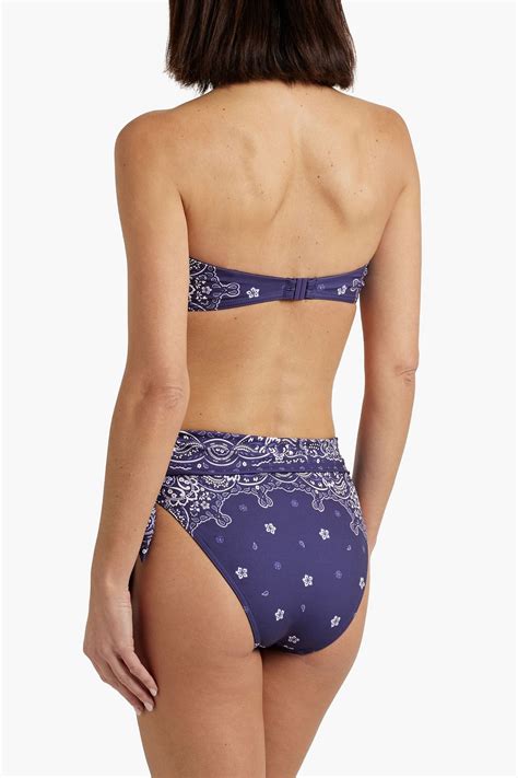 ZIMMERMANN Printed Bandeau Bikini Top THE OUTNET