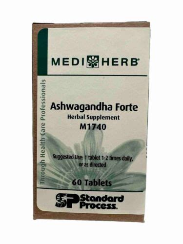 Standard Process Mediherb Ashwagandha Forte 60 Tablets Exp 082025