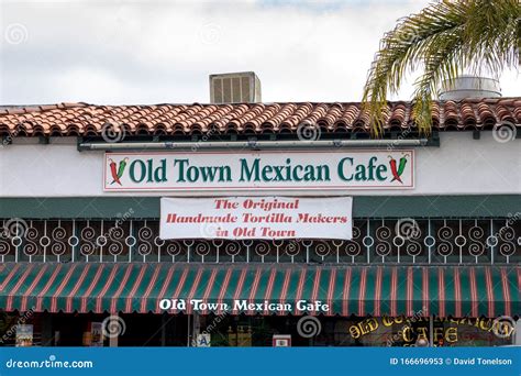 Old Town Mexican Cafe sign editorial stock photo. Image of fast - 166696953