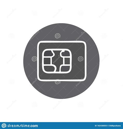 Icono De Tarjeta Sim Aislado Negro Sobre Fondo Blanco Icono De Tarjeta