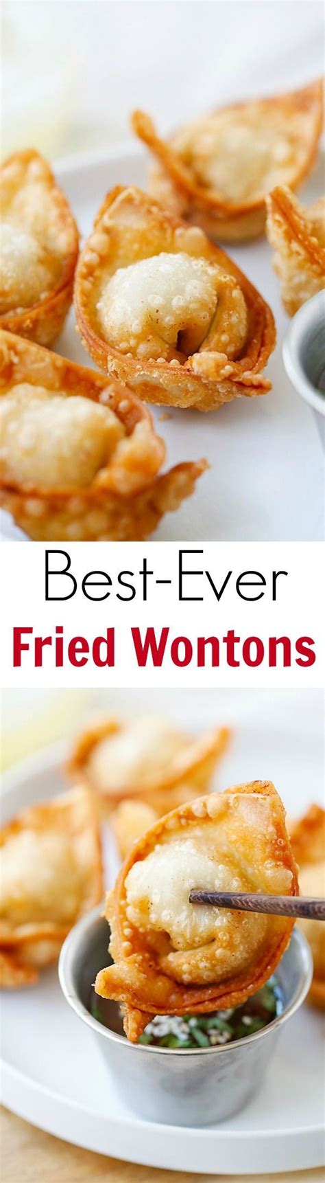 Fried Wonton Best Homemade Wontons Recipe Rasa Malaysia