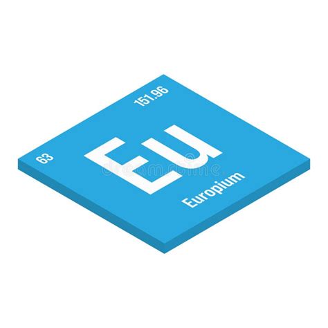 Europium Eu Periodic Table Element Stock Illustration Illustration