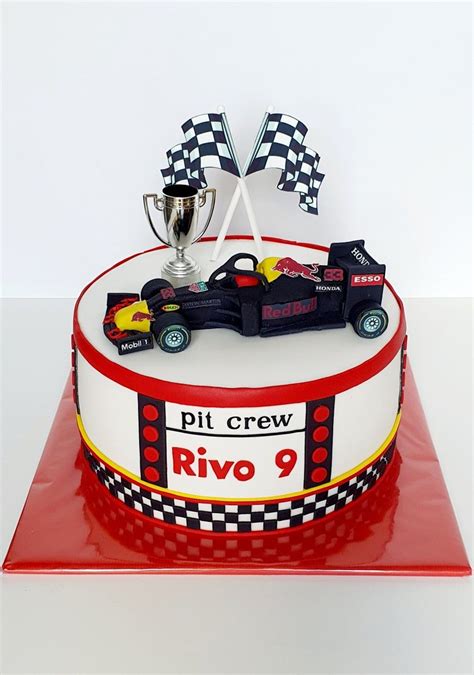 Verstappen Formula One Cake Customized Racing Cake