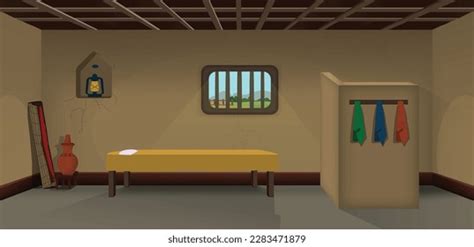 Village Room Inside Vector Poor Mud Stock Vector Royalty Free