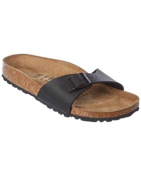 Birkenstock Narrow Madrid Birko Flor Sandal In Black Lyst