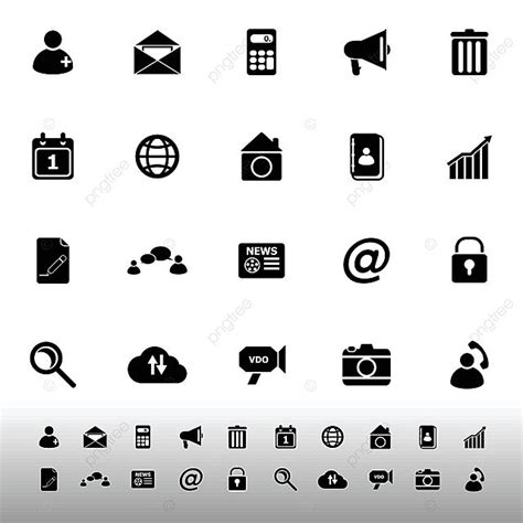 Mobile Phone Icons On White Background Pencil Page Web Vector Pencil