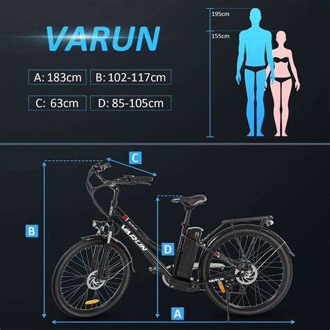 VARUN Bicicleta eléctrica para adultos de 26 pulgadas mujeres y