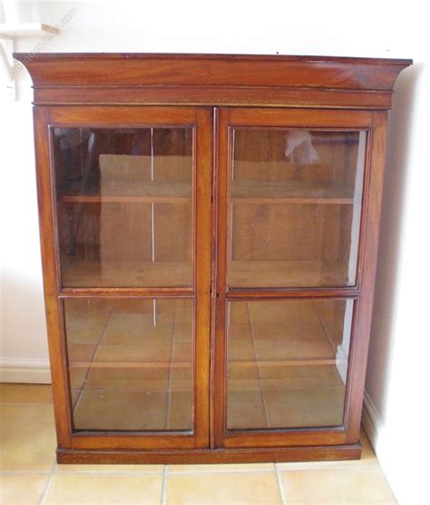 Victorian Mahogany Glazed Bookcase Display Cabinet Antiques Atlas