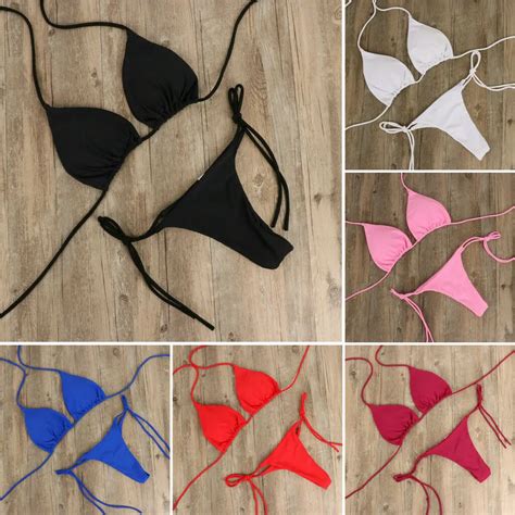 Sommer Strand Bandage Bikini Sets Frauen Sexy Bademode Micro Bikini Set