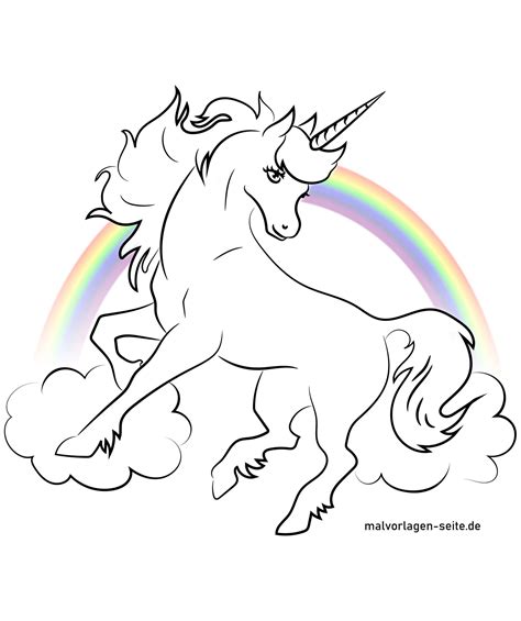 Ausmalbild Einhorn Mit Regenbogen Zum Ausdrucken Hot Sex Picture