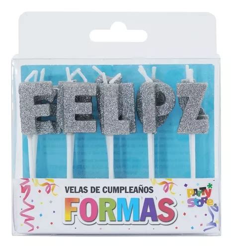 Vela Frase Feliz Cumple Dorado Plateado Torta Cotillon Mercadolibre