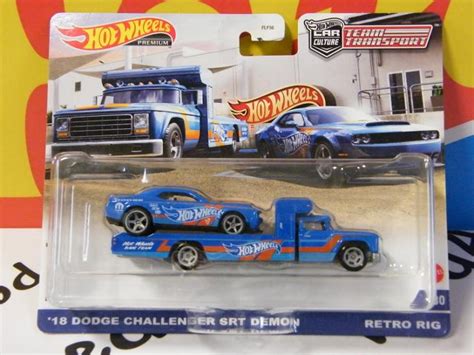 Team Transport Dodge Challenger Srt Demon Retro Rig Hot Wheels Aukro