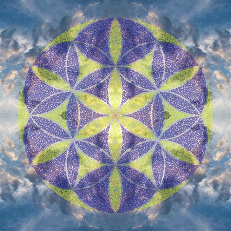 Sacred Geometry Contemporary Art Flower of Life Digital Art by Dean ...