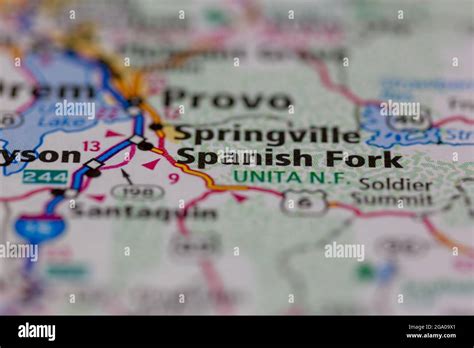 Map of spanish fork utah hi-res stock photography and images - Alamy