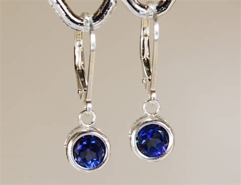 Cobalt Blue Mystic Topaz Dangle Earrings 925 Sterling Silver Lever