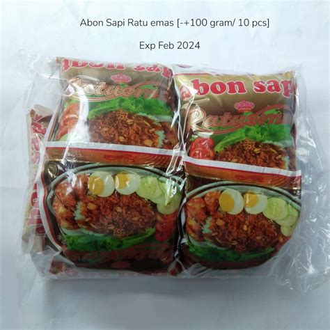 Jual Abon Sapi Ratu Emas 100 G 10 Pcs Shopee Indonesia