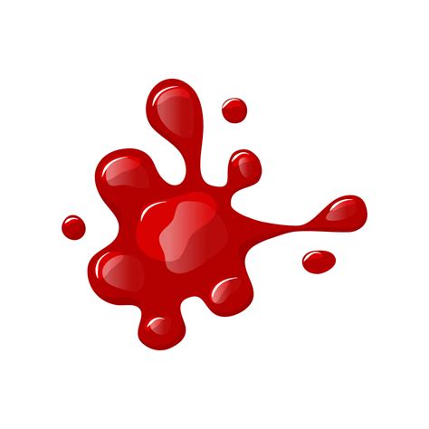 Bloody Puddle On A White Isolated Background Red Liquid Spill Top