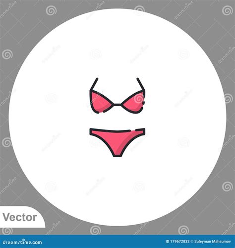 Bikini Vector Icon Sign Symbol Stock Illustration Illustration Of