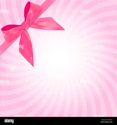 Decorative Pink bow background. Illustration Stock Photo - Alamy