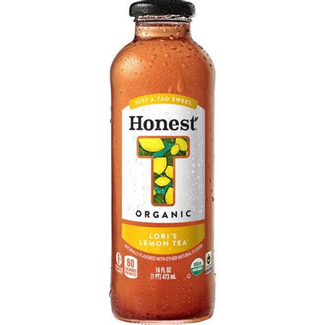 Honest Tea Loris Lemon Glass Bottle 16 Fl Oz Tea Market Basket