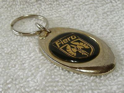 Vintage Pontiac Fiero Solid Brass Keyring Keychain Key Ring Antique